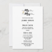 Herr & Mrs. - Einladung zur Hochzeit/Empfang (Vorderseite)