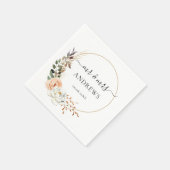 " Herr & Mrs. "Elegant Eucalyptus, Boho, Blume Serviette (Ecke)