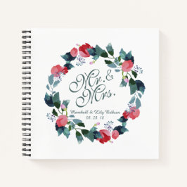 Herr & Mrs. Elegant Floral Wedding | Gästebuch Notizblock