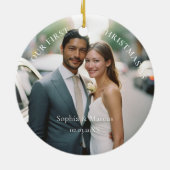 Herr & Mrs. Elegant, simpel, Foto Keramik Ornament (Hinten)