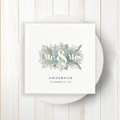 "Herr & Mrs." elegante leafy napkin Serviette