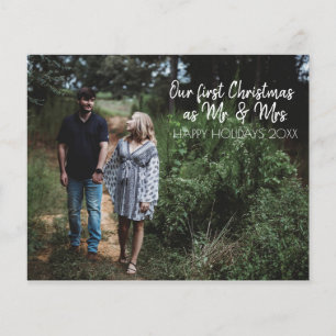 Herr & Mrs. First Christmas Holiday Budget Card Flyer