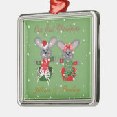 Herr & Mrs. First Christmas Mouse Ornaments Silbernes Ornament (Links)