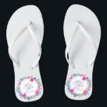 Herr & Mrs. Floral Tropical Wedding Flip Flops Badesandalen<br><div class="desc">For further customization,  please click the Customize button and use our design tool to modify this template. If the options are available,  you may change text and image by simply clicking on "Edit/Remove Text or Image Here" and add your own. Designed by Freepik.</div>
