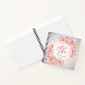 Herr & Mrs Floral Watercolor Wedding Gästebuch Notizblock (Innenseite)