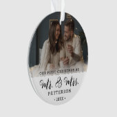 Herr & Mrs. Foto 1. Weihnachten Neu verlangt Keepa Ornament (Vorderseite)