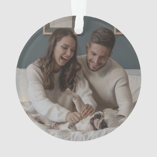 Herr & Mrs. Foto 1. Weihnachten Neu verlangt Keepa Ornament (Rückseite)