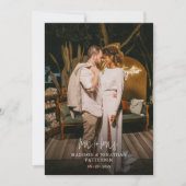 Herr & Mrs. Foto Script Wedding Dankeschön Karte