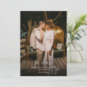 Herr & Mrs. Foto Script Wedding Dankeschön Karte