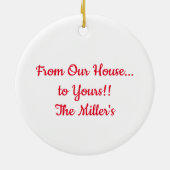 Herr & Mrs. Frosty The Snowman Keramik Ornament (Hinten)