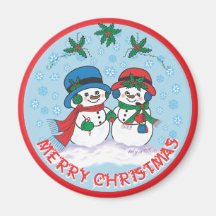 Herr & Mrs. Frosty The Snowman Magnet