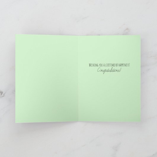 Herr & Mrs Fun Floral Blue Wedding Inspirivity Karte (Innenseite)