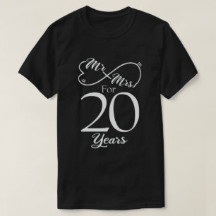 Herr & Mrs für 20 Jahre 20 Jahre 20 Jahre Hochzeit T-Shirt