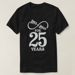 Herr & Mrs für 25 Jahre 25 Jahre 25 Jahre Hochzeit T-Shirt