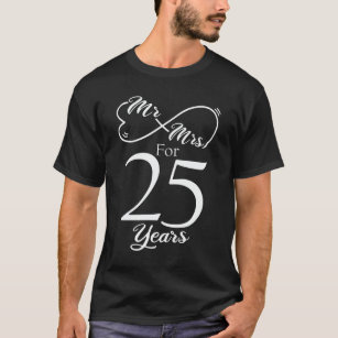 Herr & Mrs für 25 Jahre 25 Jahre 25 Jahre Hochzeit T-Shirt