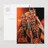 HERR & MRS. GARGOYLE POSTKARTE (Vorne/Hinten)