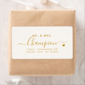 Herr & Mrs. Gold Script Wedding Rücksendeadresse (Insitu)