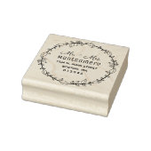 Herr & Mrs. Greenery Wreath Rücksendeadresse Gummistempel (Stempel)