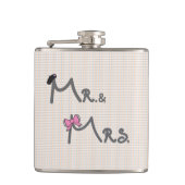 Herr & Mrs. Groom/Bride Flachmann (Vorderseite)