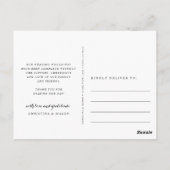 Herr & Mrs. | Hochzeitsfotocollage Vielen Dank Postkarte (Rückseite)