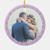 Herr & Mrs. Lavender Verlasse 1. Weihnachtsfest Fo Keramik Ornament (Hinten)