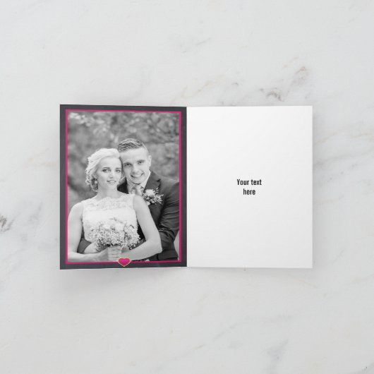 Herr & Mrs Modern typography wedding Danke (Innenseite)