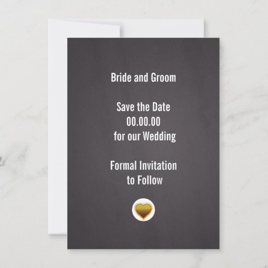 Herr & Mrs Modern typography wedding Save the Date Einladung (Rückseite)