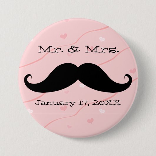 Herr & Mrs. Mustache Button (Vorderseite)