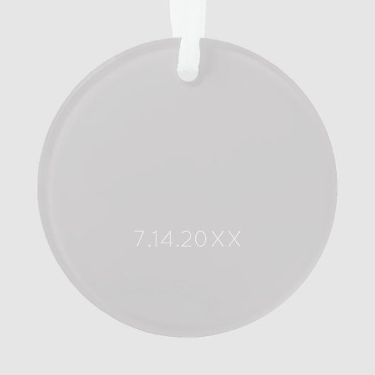 HERR&MRS. NAME Wedding DATE Keepake Doodle Heart Ornament (Rückseite)