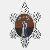 Herr & Mrs Newly Weds Pewter Keepake Ornament (Rechts)