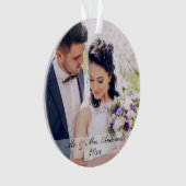 Herr & Mrs Personalisiert Foto Ornament W R (Vorderseite)