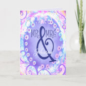 Herr & Mrs. Personalisiert Name Inspirivity Elegan Karte (Vorderseite)