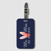 Herr & Mrs. Personalisiert Newlyweds Gepäckanhänger (Vorderseite Vertikal)