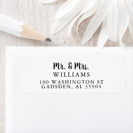 Herr & Mrs. Return Address Label (Insitu)