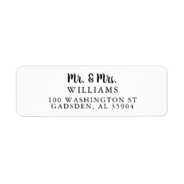 Herr & Mrs. Return Address Label
