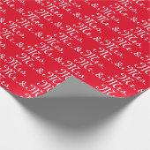 Herr & Mrs. Rot Weiß Geschenk Geschenkpapier (Ecke)