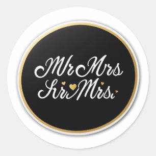 Herr & Mrs. Runder Aufkleber