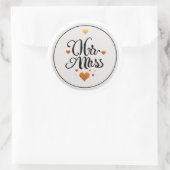Herr & Mrs. Runder Aufkleber (Tasche)