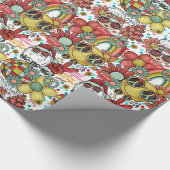 Herr&Mrs Santa Claus Groovy Weihnachtswrapping Pap Geschenkpapier (Ecke)