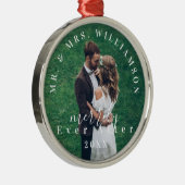 Herr & Mrs. | Schon immer nach dem Foto Ornament Aus Metall (Rechts)