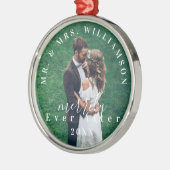 Herr & Mrs. | Schon immer nach dem Foto Ornament Aus Metall (Links)