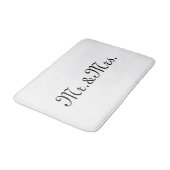 Herr & Mrs. Schwarz-weiß Badematte (Schrägansicht)