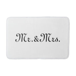 Herr & Mrs. Schwarz-weiß Badematte