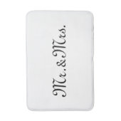 Herr & Mrs. Schwarz-weiß Badematte (Vorderseite Vertikal)