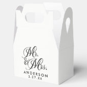 Herr & Mrs. Schwarz-weiß Wedding Verlobung Gefalle Geschenkschachtel (Geöffnet)