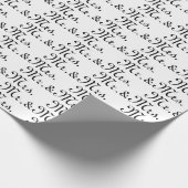 Herr & Mrs. Schwarz-weiße Hochzeitsgeschenk Wrappi Geschenkpapier (Ecke)