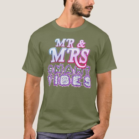 Herr & Mrs Smart Vibes Stylish Basic Dark T - Shir T-Shirt (Vorderseite)