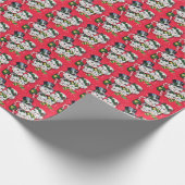 Herr & Mrs. Snowman and Snowkids Geschenkpapier (Ecke)