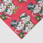 Herr & Mrs. Snowman and Snowkids Seidenpapier (Detail)