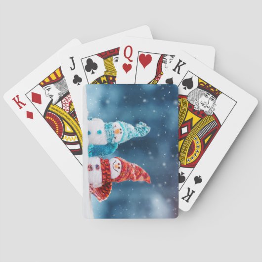 Herr & Mrs. Snowman spielt Karten Spielkarten (Rückseite)